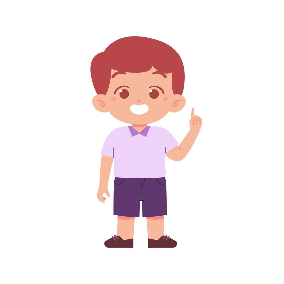 weinig jongen karakter. elementair school- kinderen vervelend uniform illustratie vector