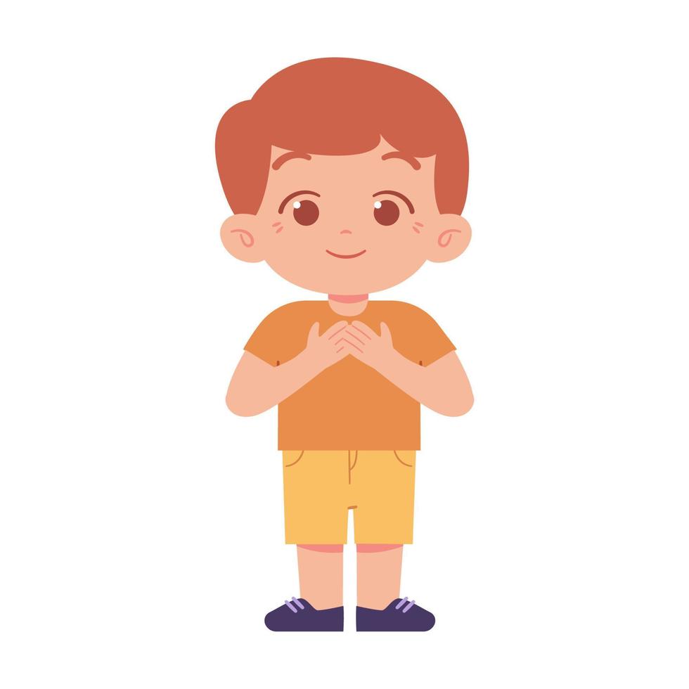 weinig jongen karakter. elementair school- kinderen vervelend uniform illustratie vector