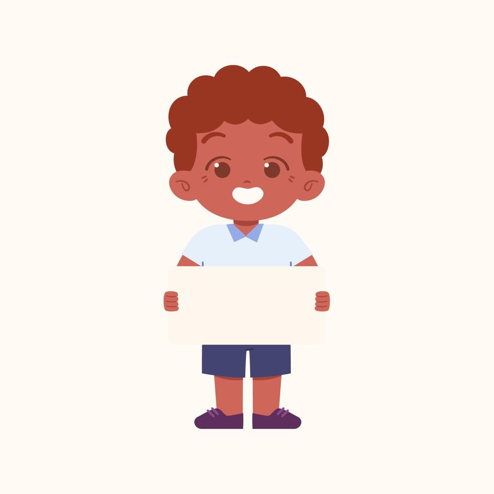 weinig jongen karakter. elementair school- kinderen vervelend uniform illustratie vector