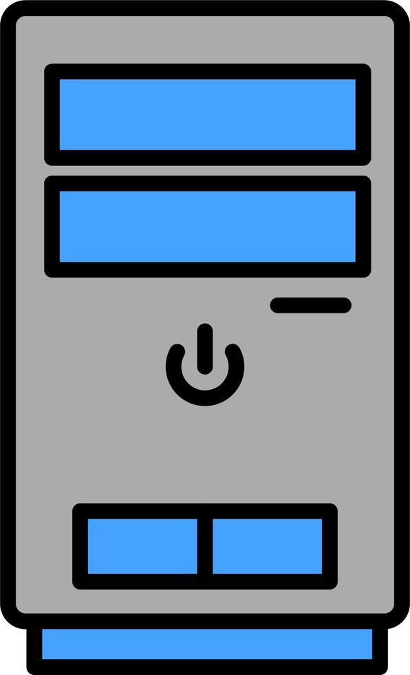 CPU toren vector icoon