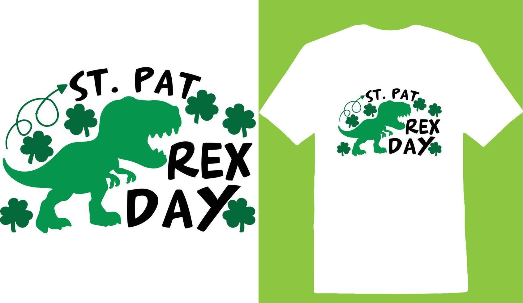 st pat rex dag t-shirt vector