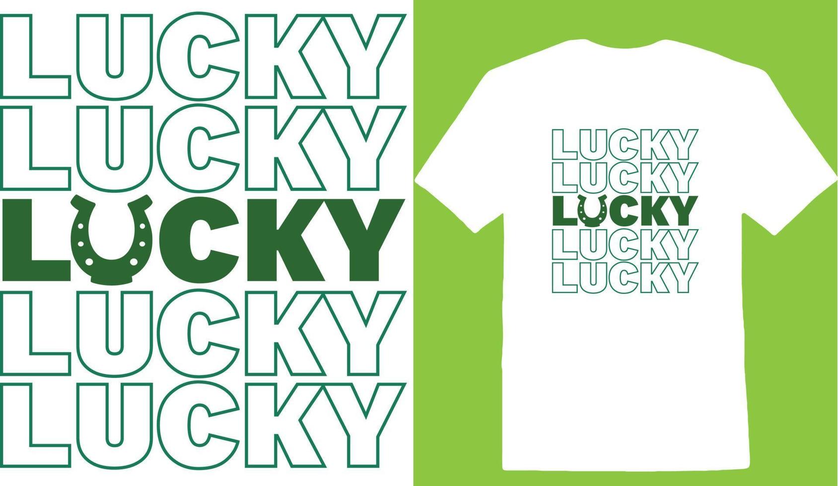 st patricks dag Lucky t-shirt vector