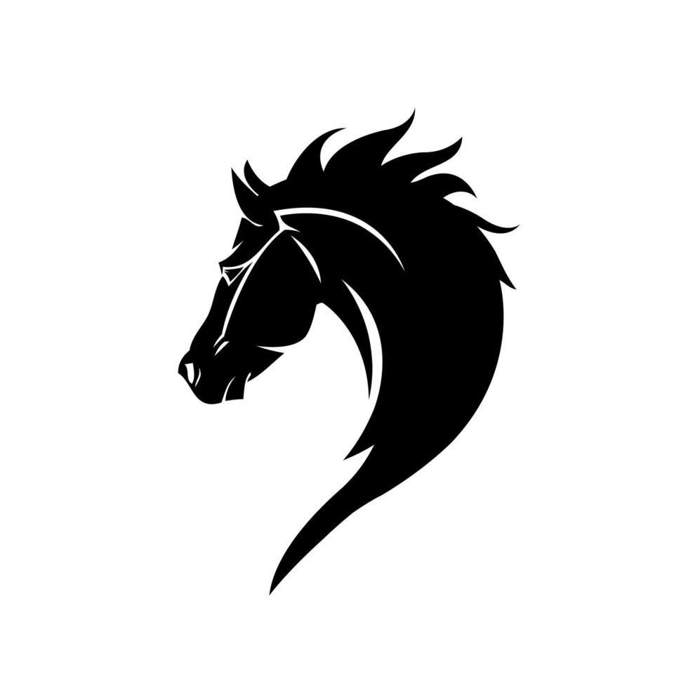 paard hoofd vector illustratie Aan een wit achtergrond