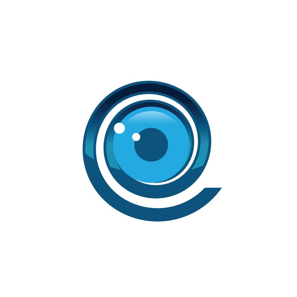 technologie oog baan web ringen logo ontwerp. vector cirkel ring logo ontwerp