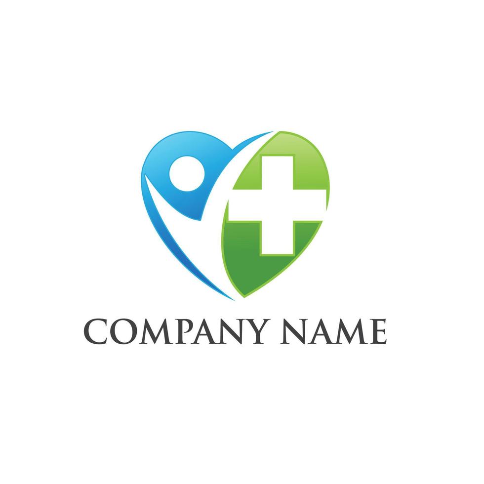 medisch logo, medisch centrum embleem, hart logo, Gezondheid logo, dokter logo, geneeskunde logo, medisch icoon. vector
