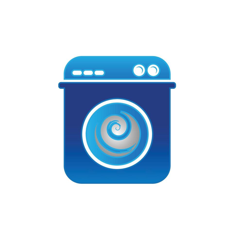 wasserij logo sjabloon ontwerp vector, wassen machine wasserij kamer logo vector