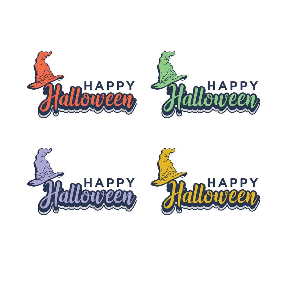 gelukkig halloween uitverkoop banners of partij uitnodiging achtergrond.vector illustratie .kalligrafie van halloween vector