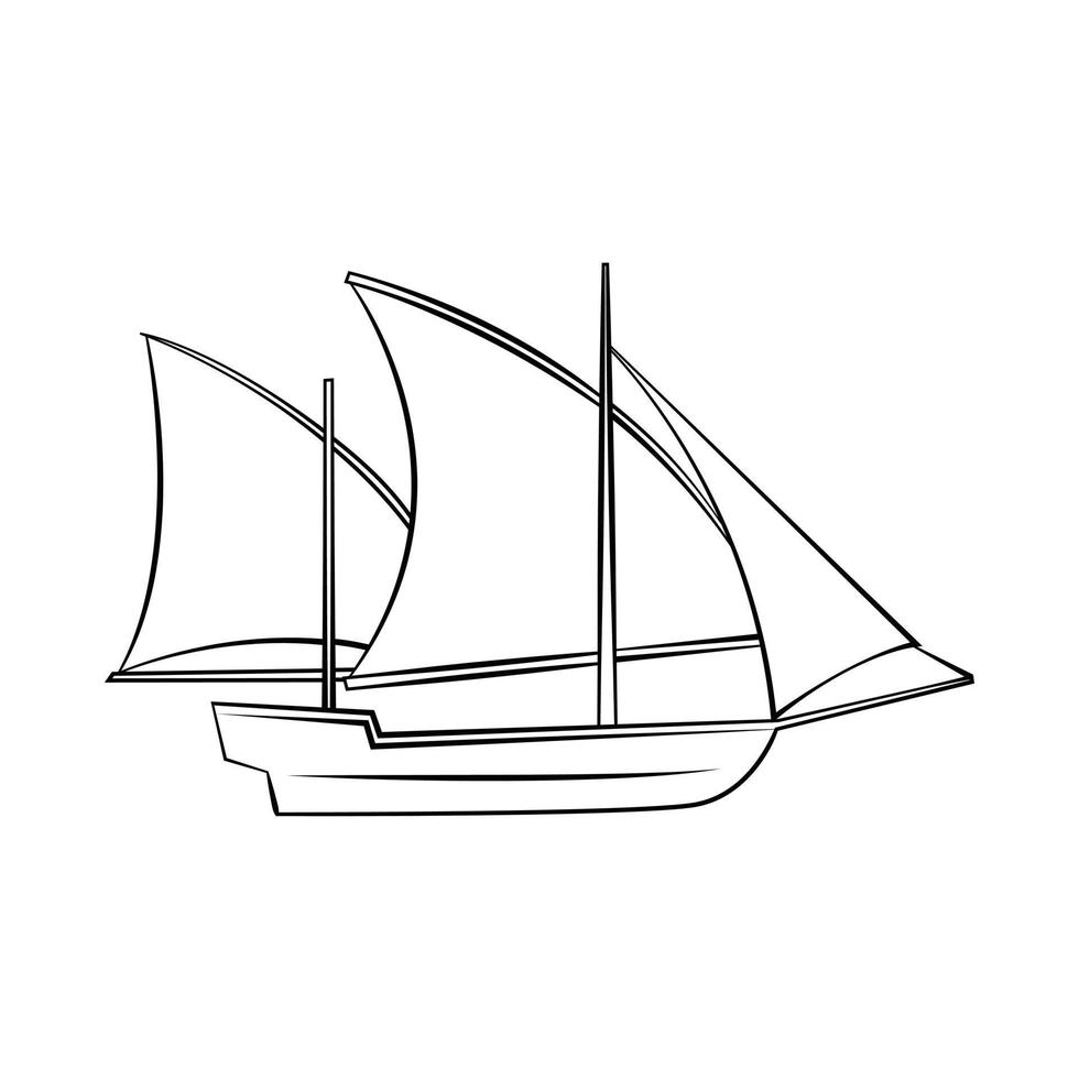 schip symbool illustratie Aan wit achtergrond vector