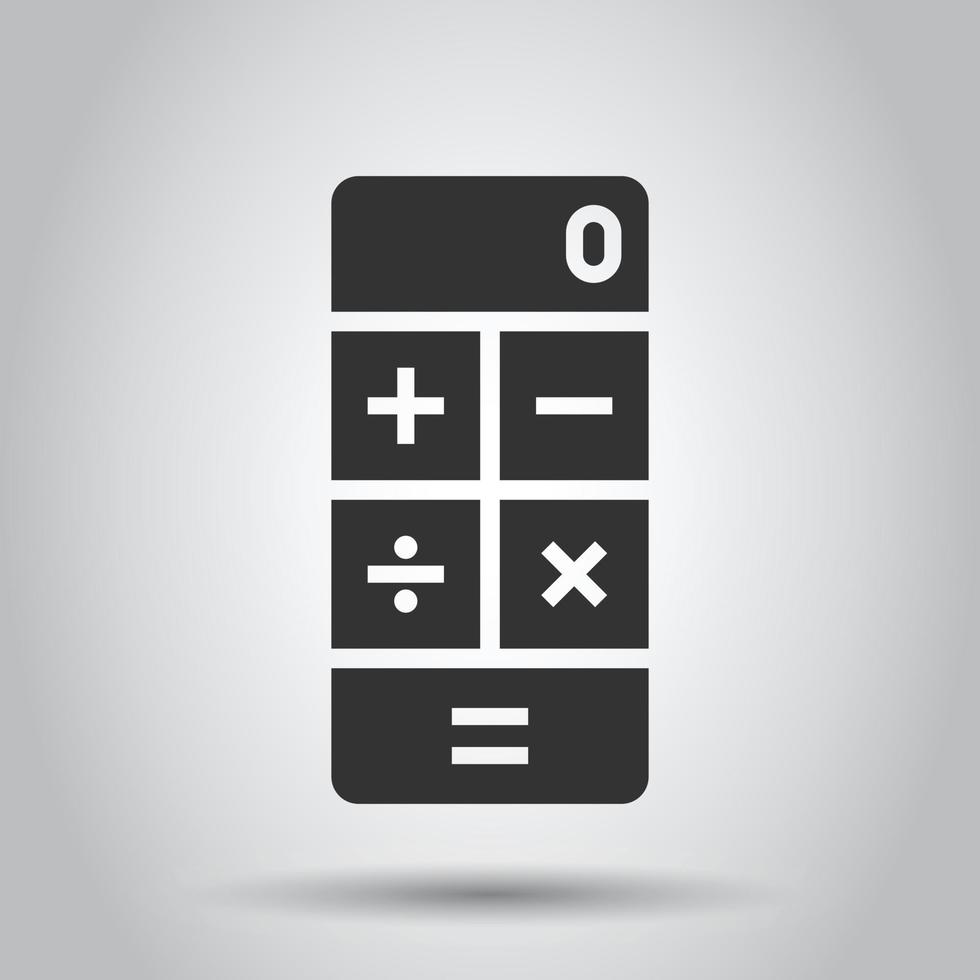 rekenmachine icoon in vlak stijl. berekenen vector illustratie Aan wit geïsoleerd achtergrond. berekening bedrijf concept.
