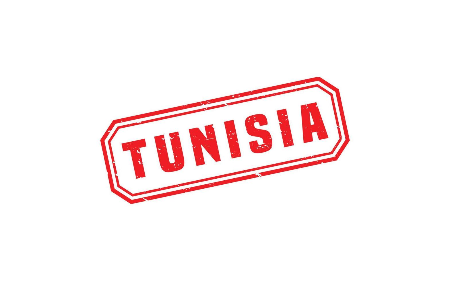 Tunesië postzegel rubber met grunge stijl Aan wit achtergrond vector
