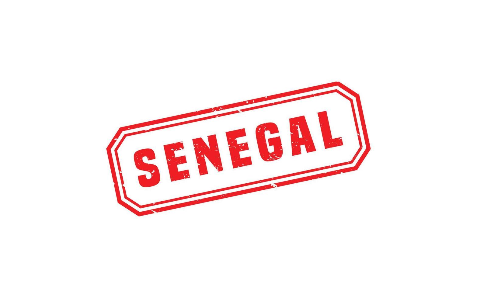 Senegal postzegel rubber met grunge stijl Aan wit achtergrond vector