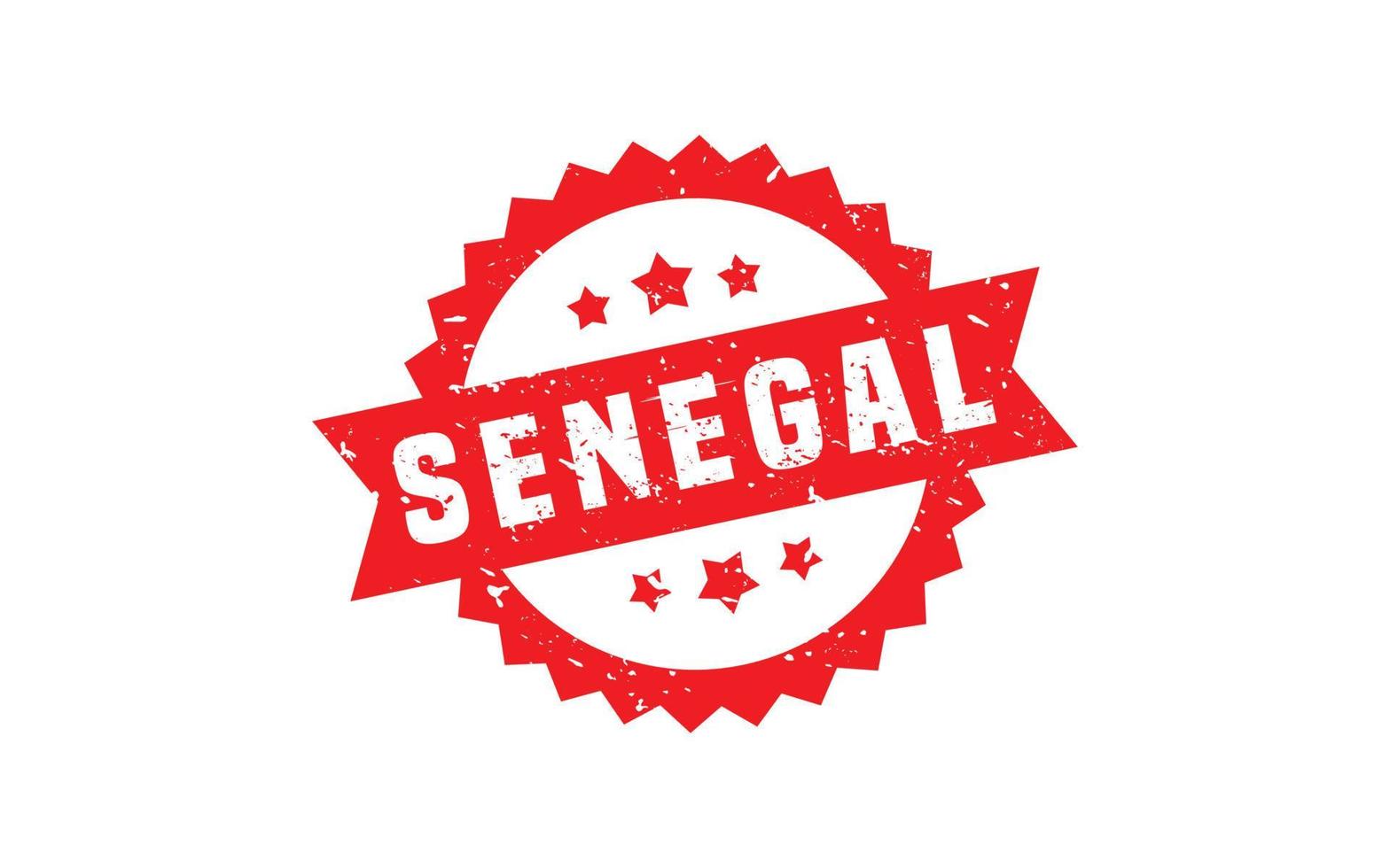 Senegal postzegel rubber met grunge stijl Aan wit achtergrond vector