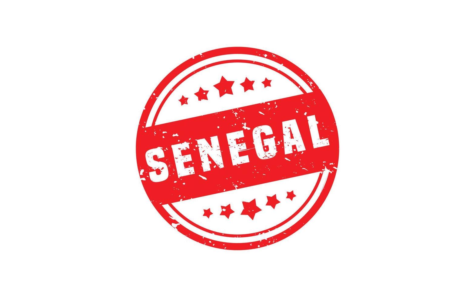 Senegal postzegel rubber met grunge stijl Aan wit achtergrond vector