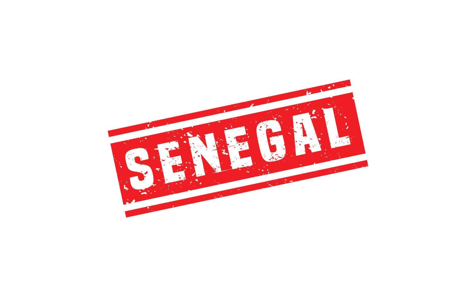 Senegal postzegel rubber met grunge stijl Aan wit achtergrond vector