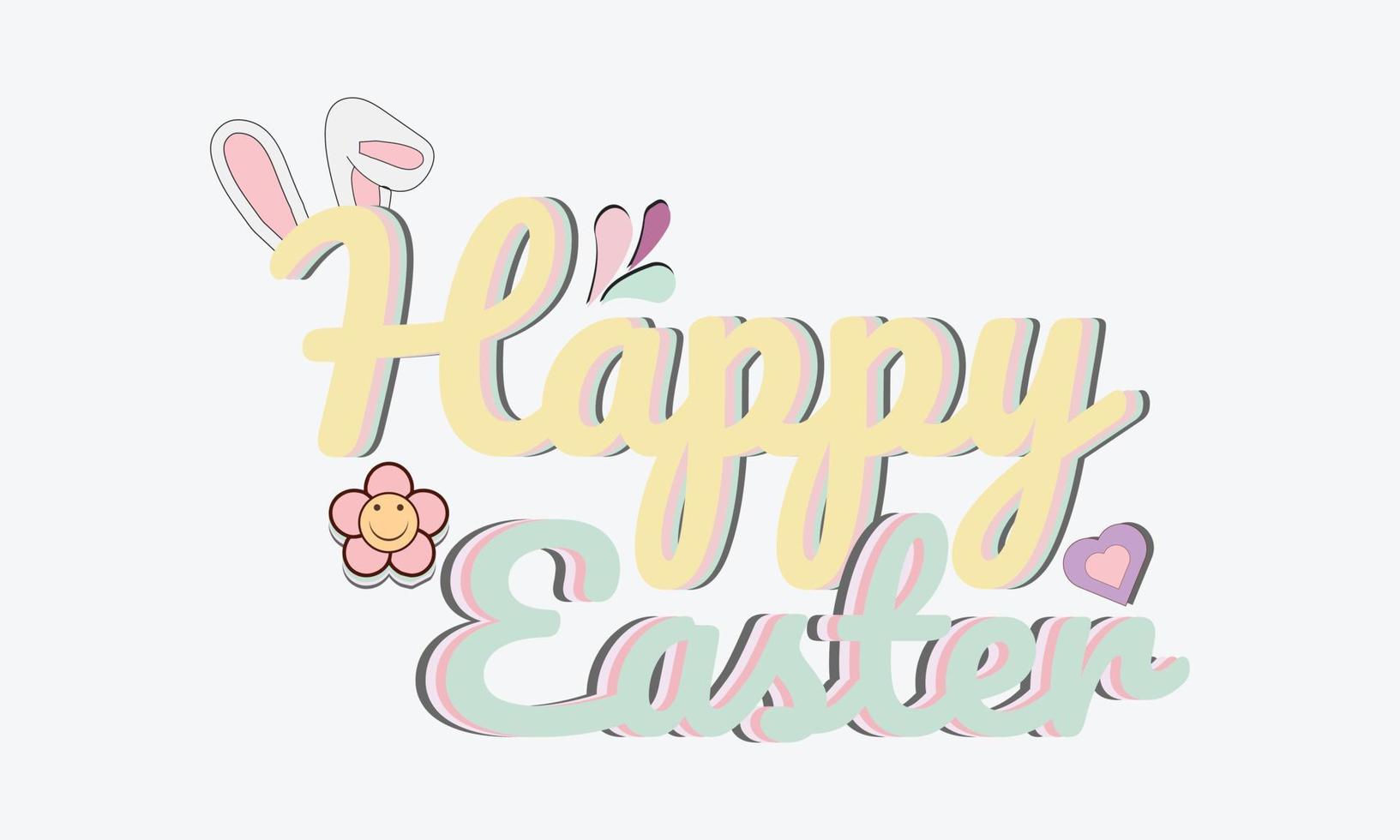 gelukkig Pasen Pasen zondag typografie SVG ontwerp, typografie t-shirt ontwerp, voor stickers. mooi brieven vector