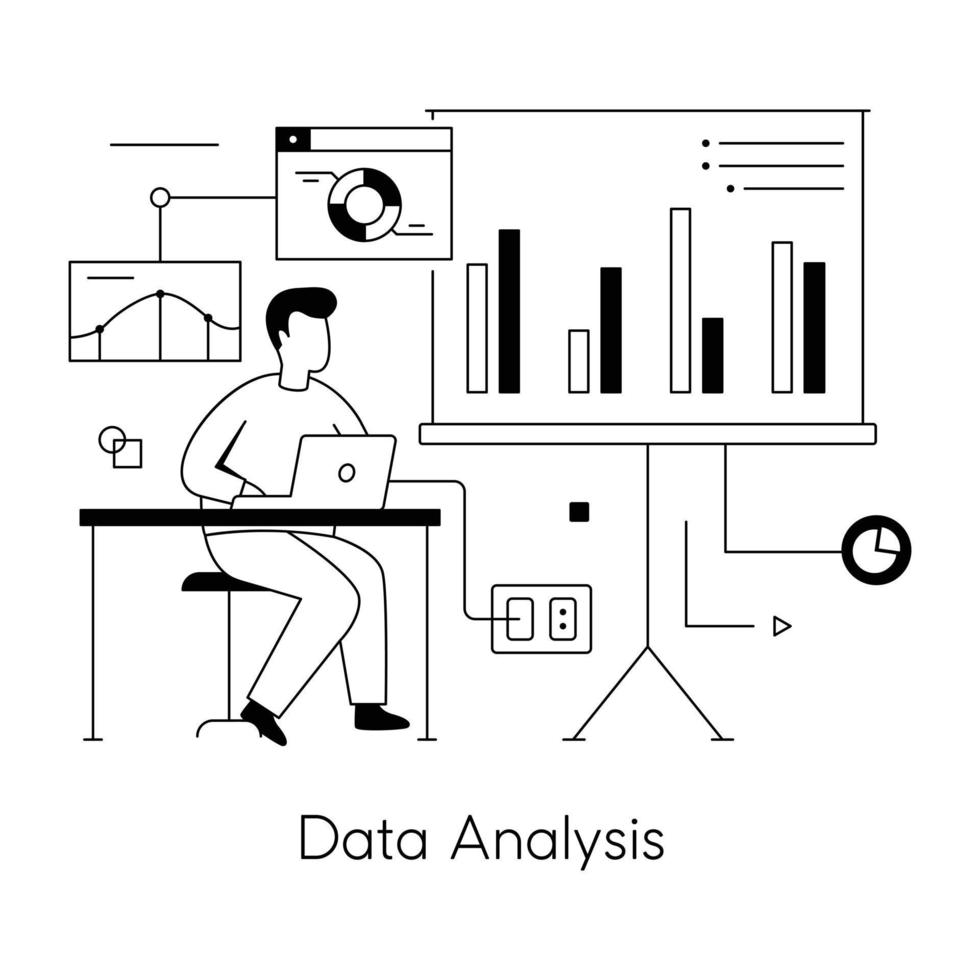 trendy data-analyse vector