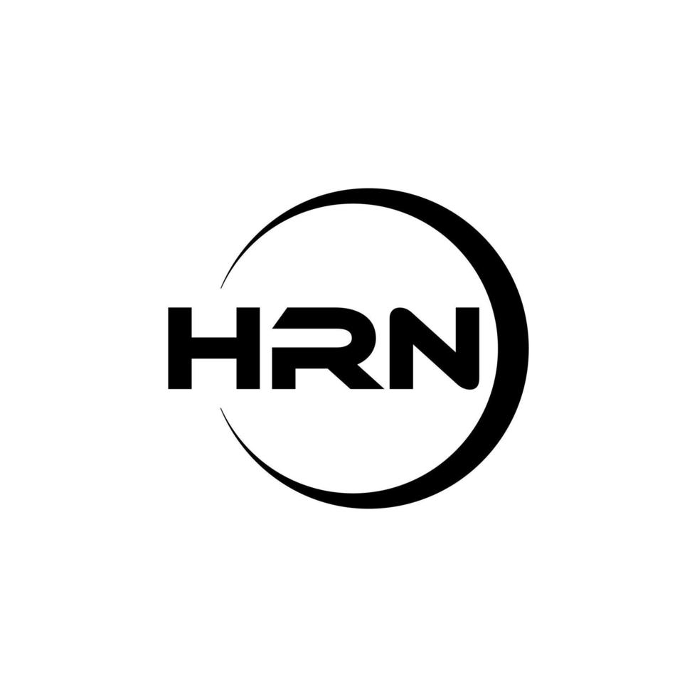 hrn brief logo ontwerp in illustratie. vector logo, schoonschrift ontwerpen voor logo, poster, uitnodiging, enz.