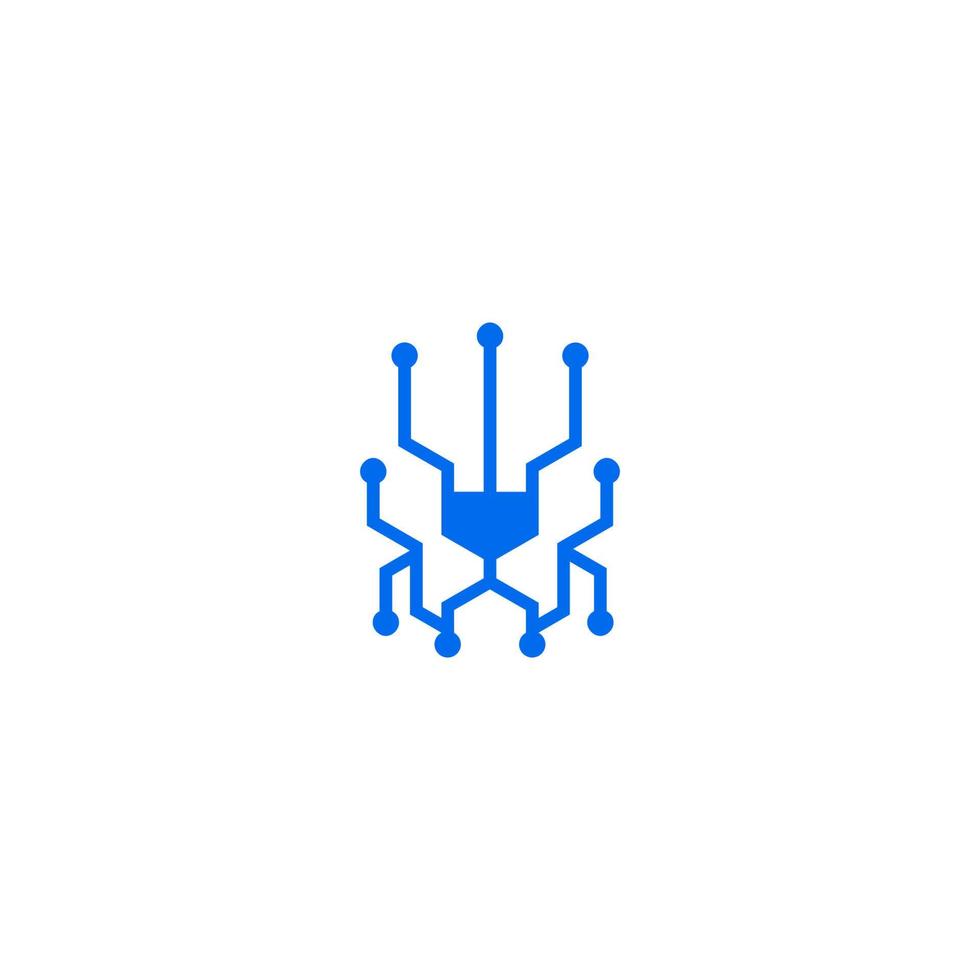 abstract lijn vector logo ontwerp, technologie logo