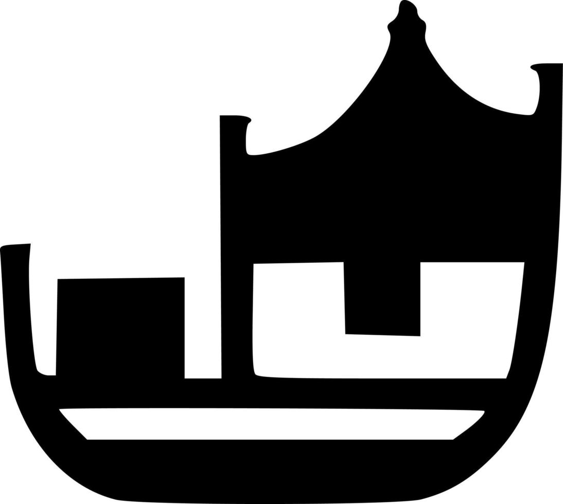 vector illustratie van boot vorm