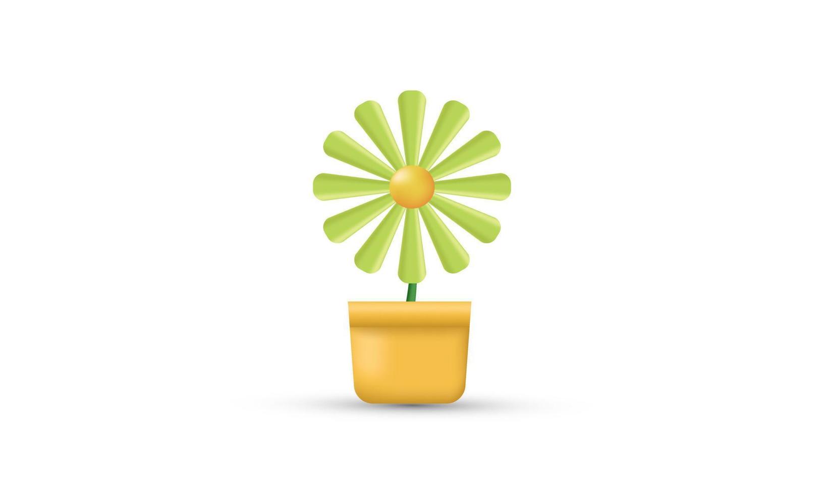 illustratie realistisch bloem vector symbool icoon 3d creatief geïsoleerd Aan achtergrond
