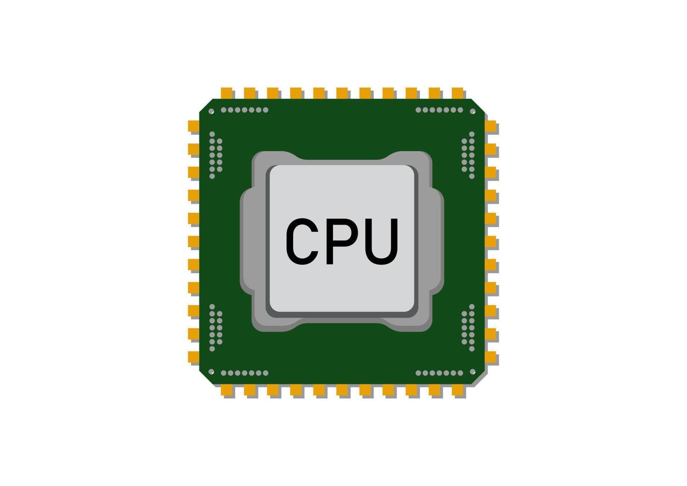 CPU bewerker clip art vlak ontwerp Aan wit achtergrond. vector CPU icoon