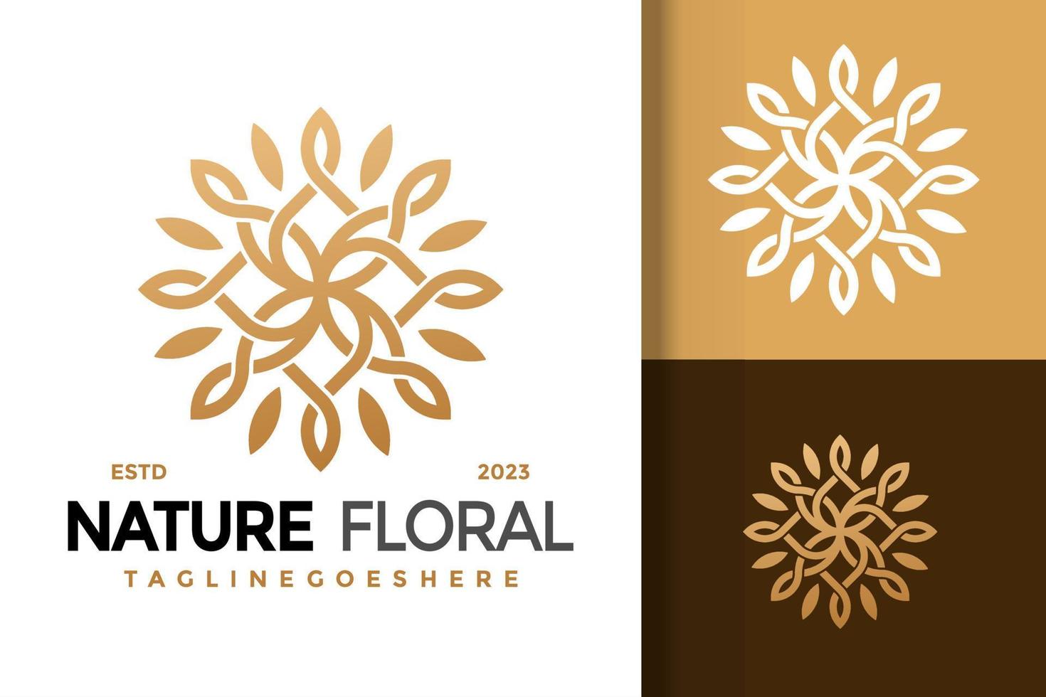 natuur bloemen lotus logo logos ontwerp element voorraad vector illustratie sjabloon