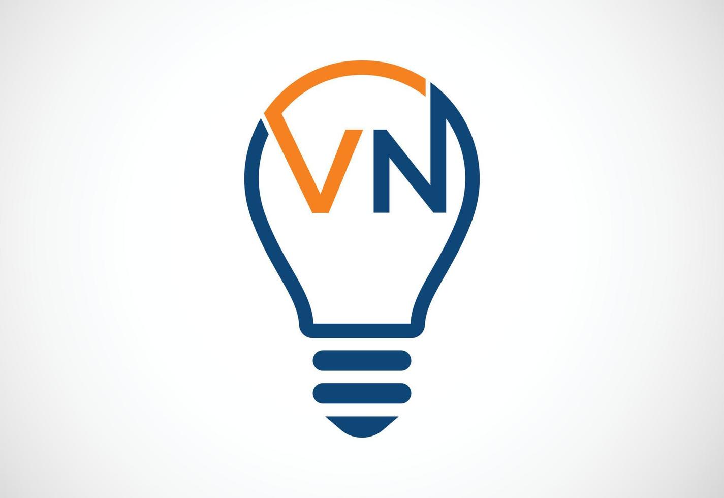 creatief lamp logo met brief, vector ontwerp concept