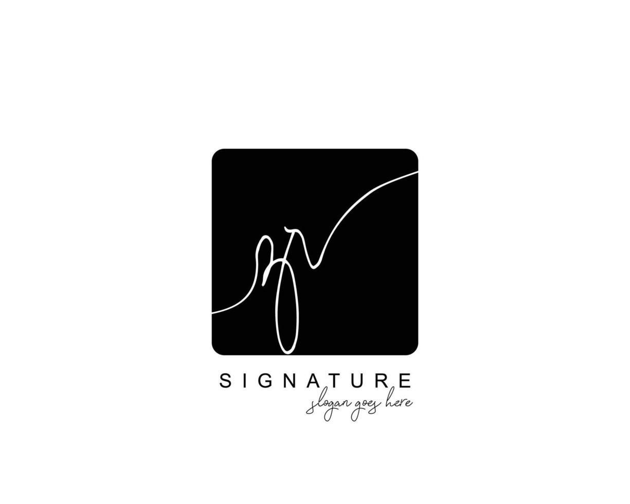 eerste zr schoonheid monogram en elegant logo ontwerp, handschrift logo van eerste handtekening, bruiloft, mode, bloemen en botanisch met creatief sjabloon. vector