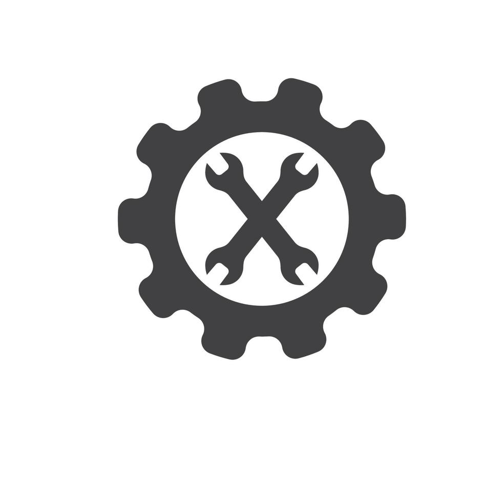 uitrusting moersleutel icoon vector ontwerp sjabloon