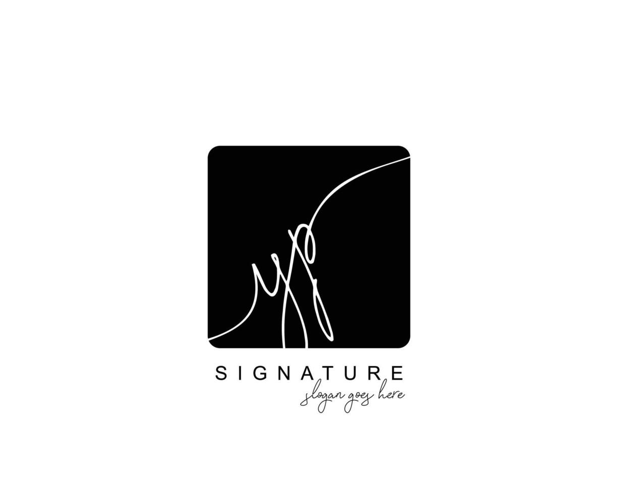eerste ja schoonheid monogram en elegant logo ontwerp, handschrift logo van eerste handtekening, bruiloft, mode, bloemen en botanisch met creatief sjabloon. vector