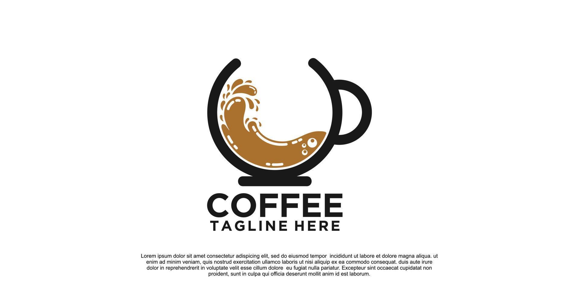 koffie logo ontwerp met uniek concept premie vector een deel 2