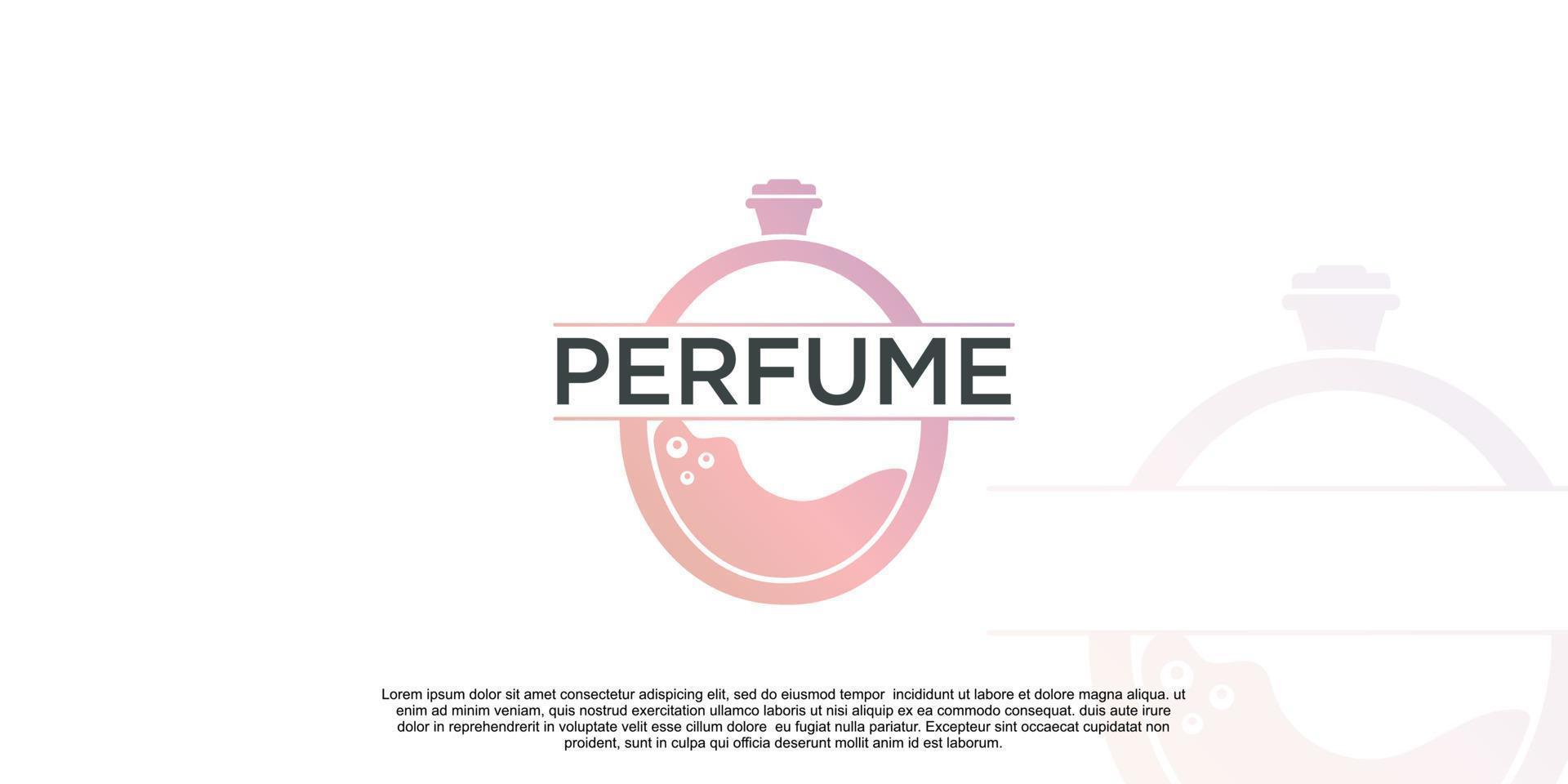 parfum logo ontwerp met creatief concept premie vector