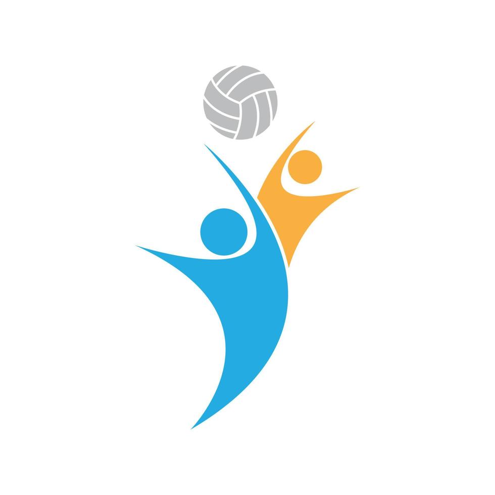 volley bal logo vector en symbool ontwerp sjabloon