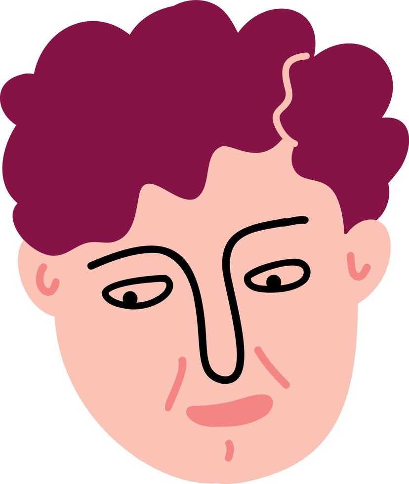 de gezicht van een rood haar- mannetje avatar vector