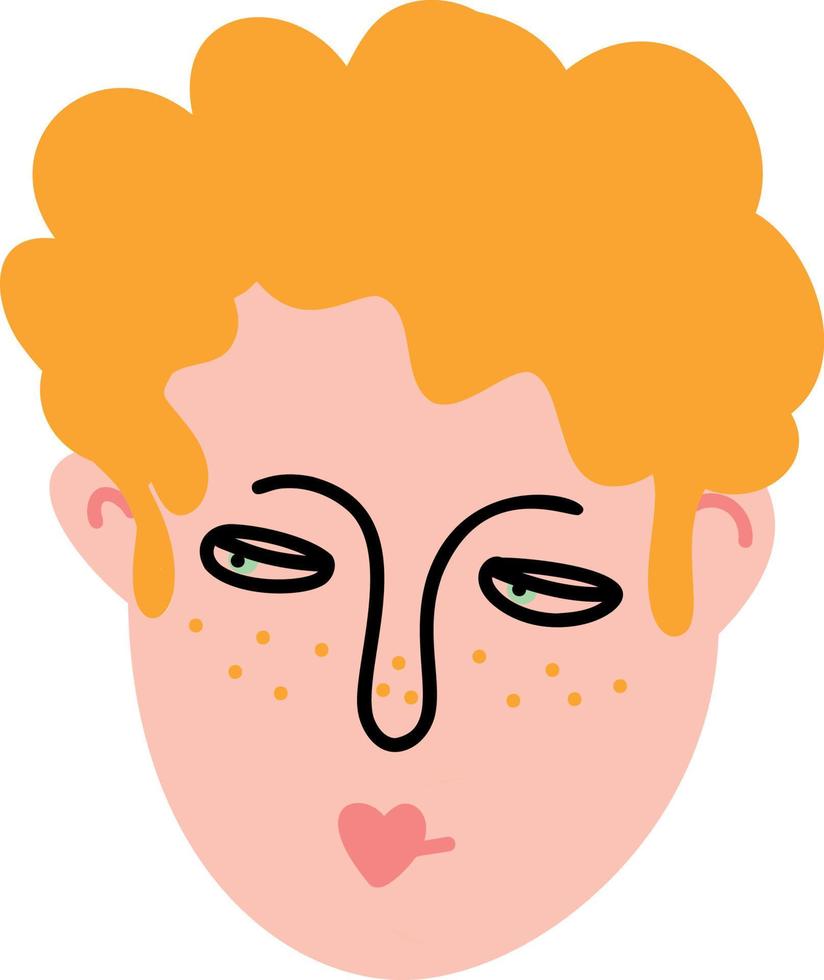 de gezicht van een blond mannetje avatar vector