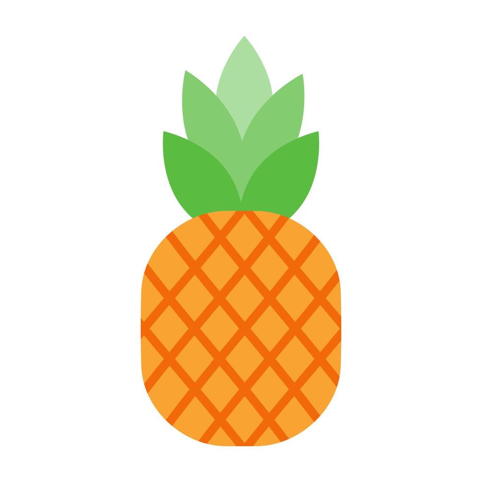 ananas fruit gezond biologisch voedsel icoon. kleurrijk en vlak ontwerp. vector