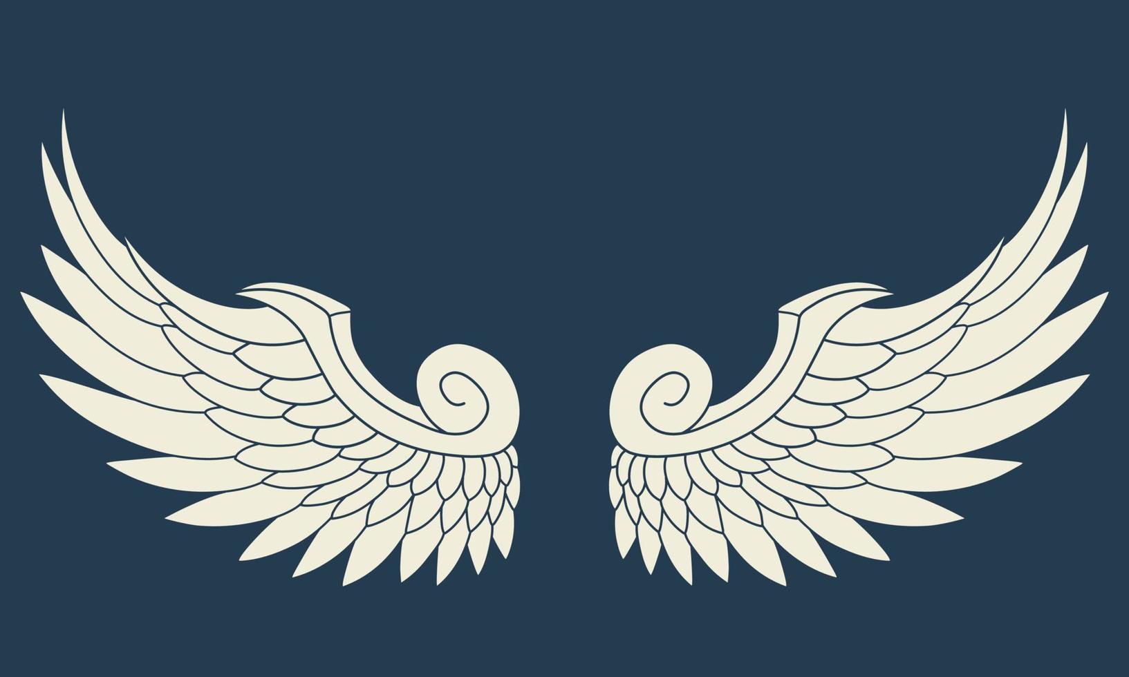 vector logo pictogram witte engel vleugels