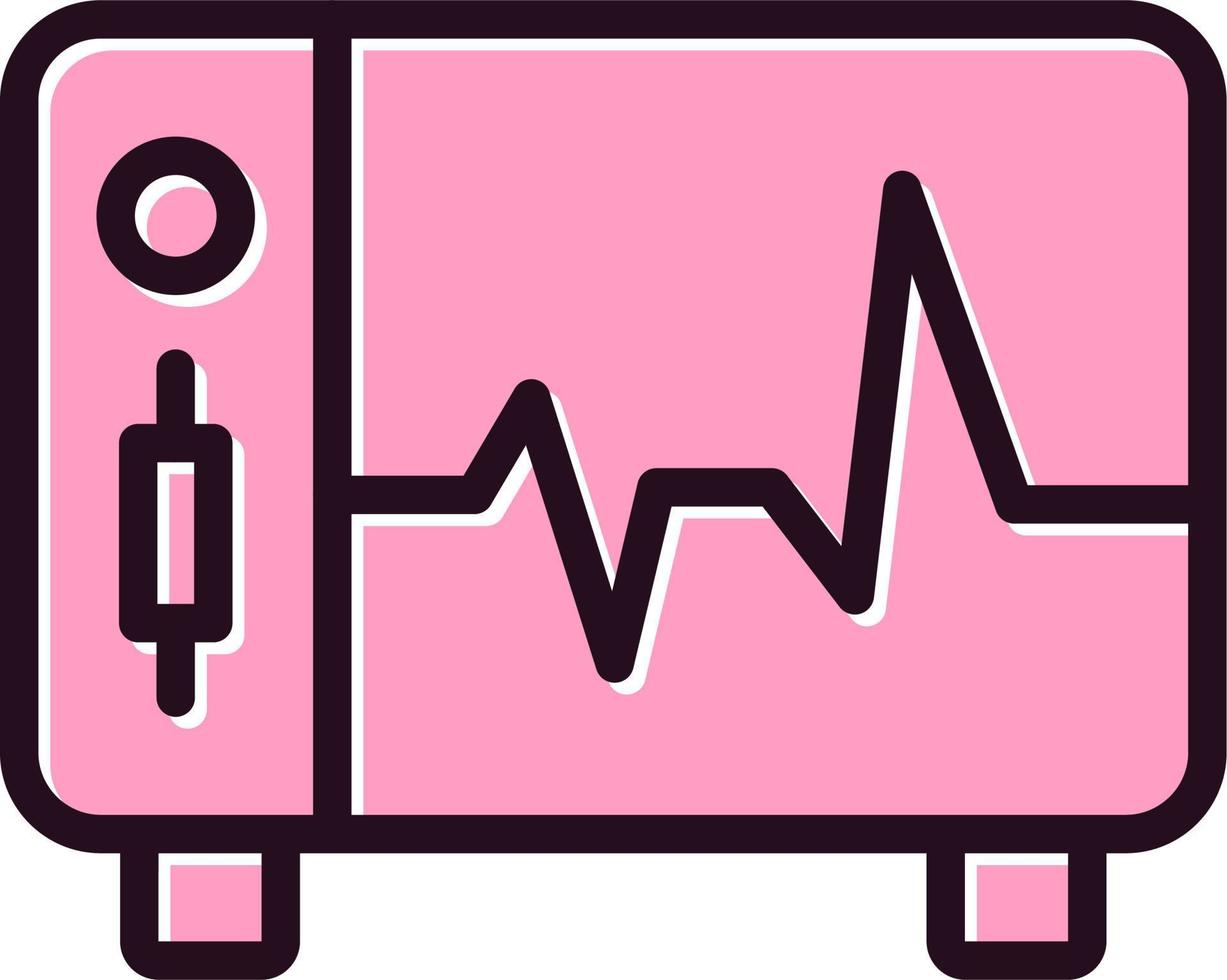 ecg toezicht houden op vector icoon