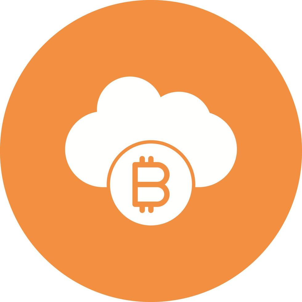 bitcoin wolk vector icoon