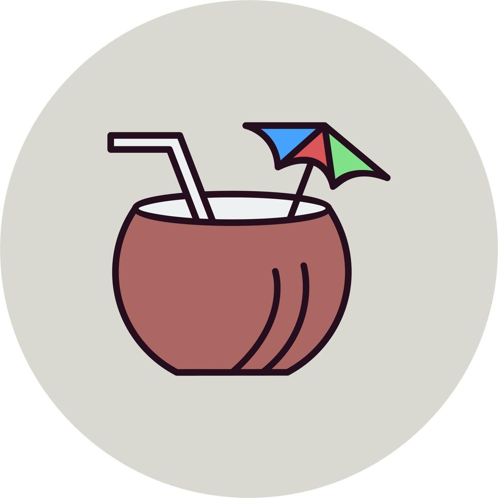 kokosnoot drankje vector icon