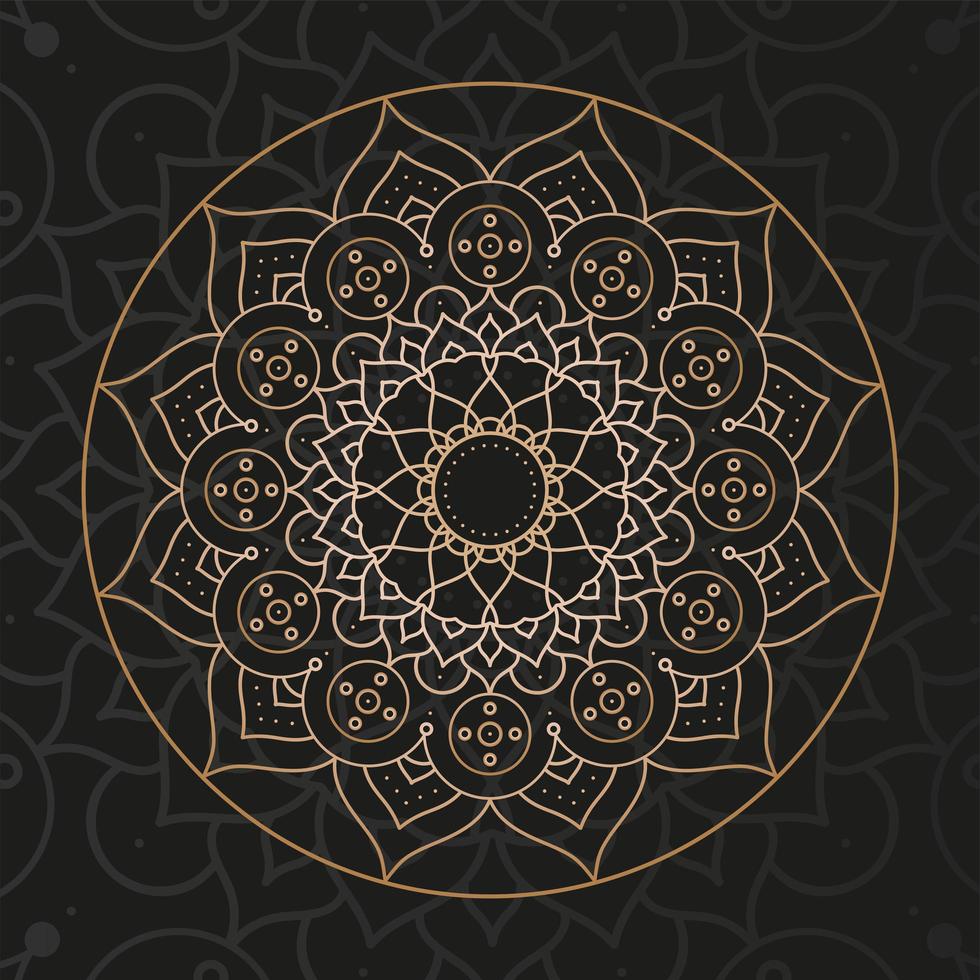 decoratieve donkere mandala-banner vector