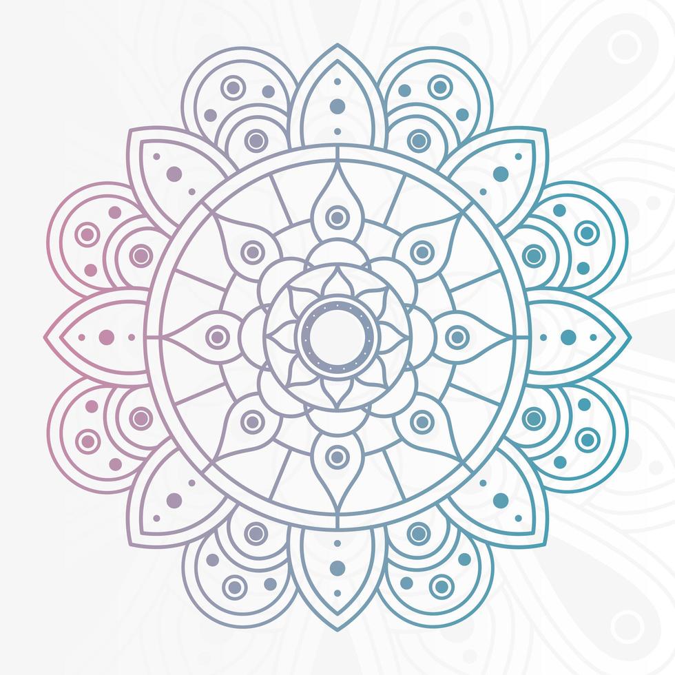 decoratieve bloemenmandala op witte achtergrond vector