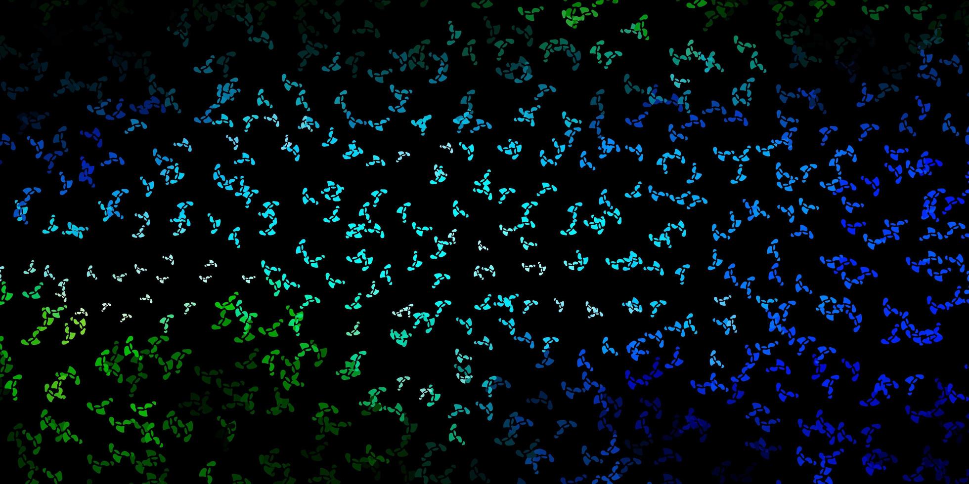 donkerblauw, groen vectormalplaatje met abstracte vormen. vector