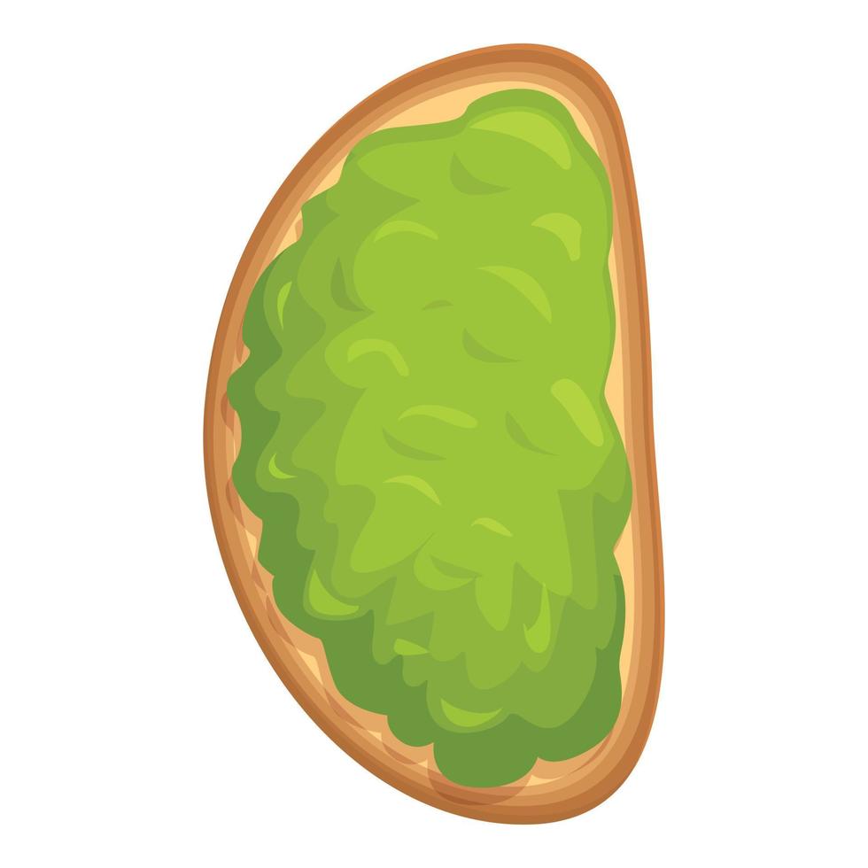 groente avocado geroosterd brood icoon tekenfilm vector. tarwe veganistisch vector