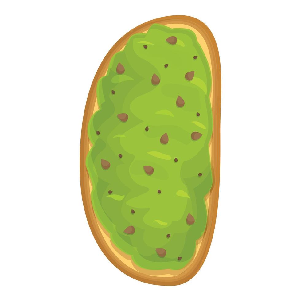 peper avocado geroosterd brood icoon tekenfilm vector. brood plak vector