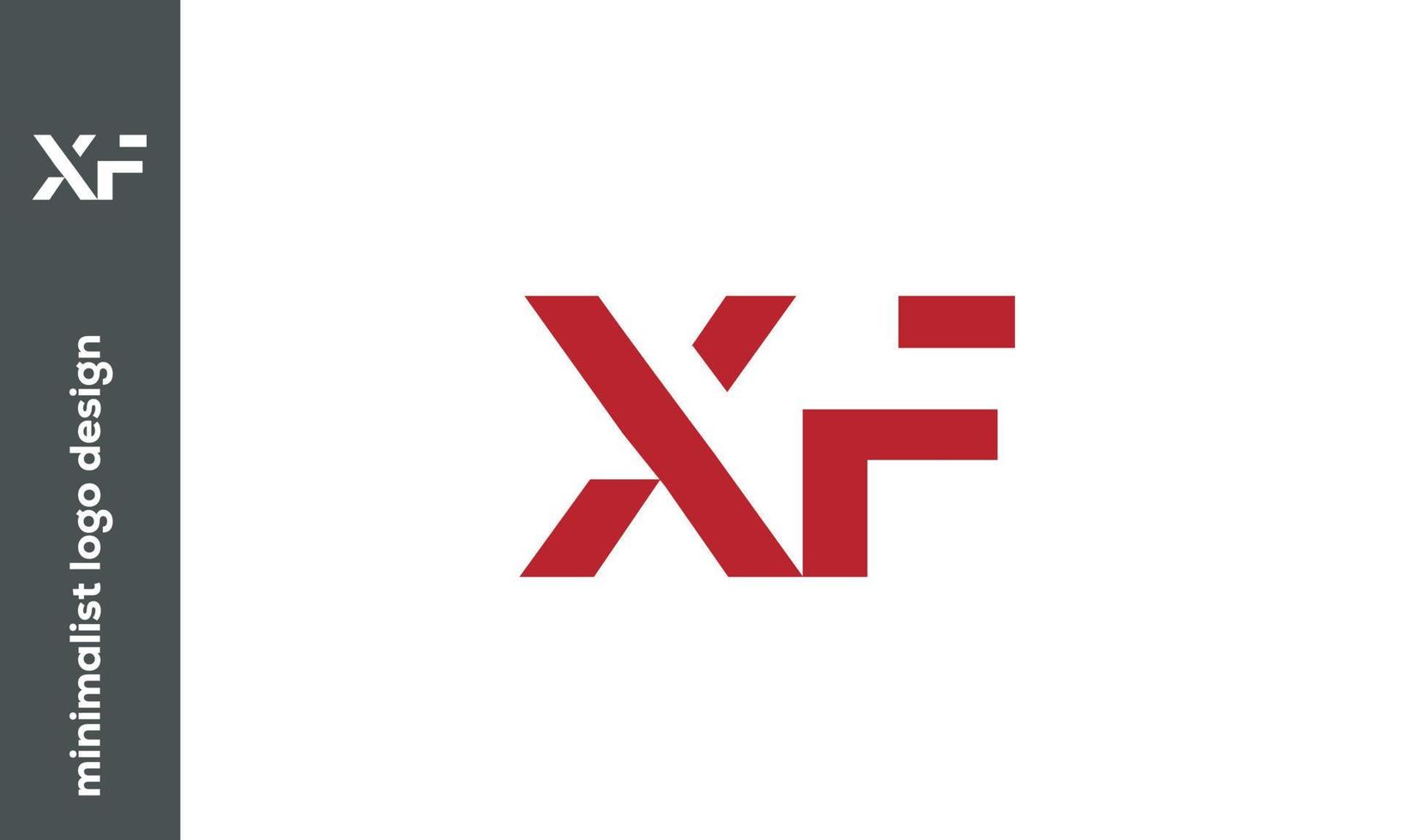 alfabet letters initialen monogram logo xf, fx, x en f vector