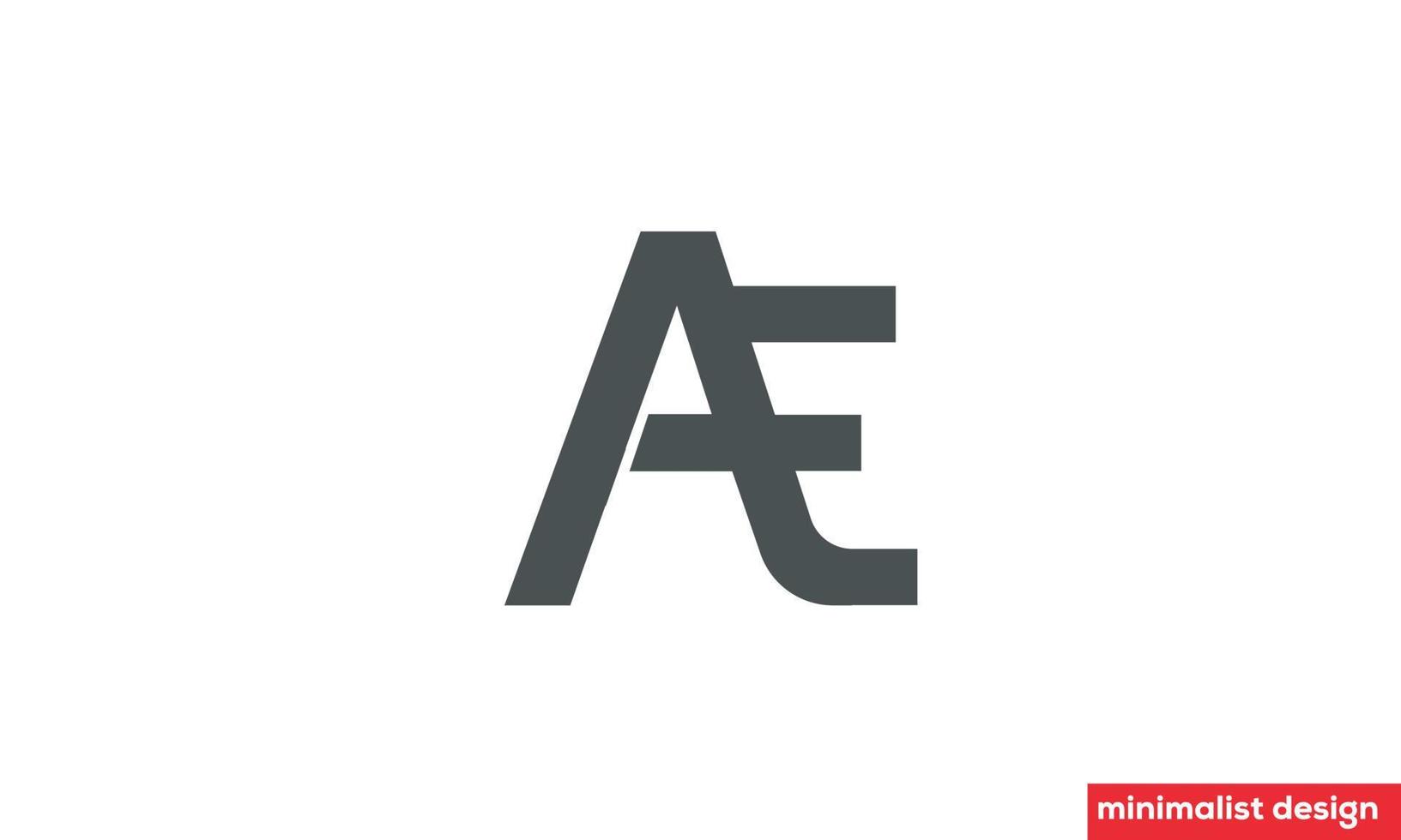 alfabet letters initialen monogram logo ae, ea, a en e vector