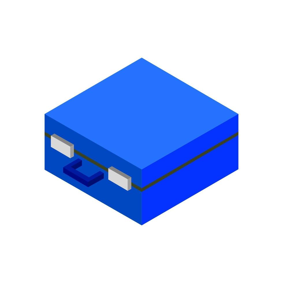 isometrische reiskoffer op witte achtergrond vector