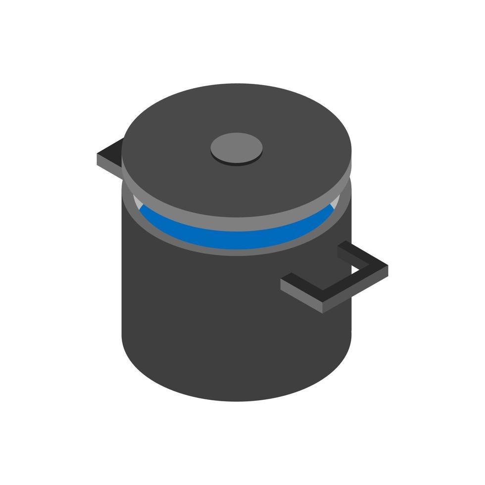 isometrische pot op witte achtergrond vector