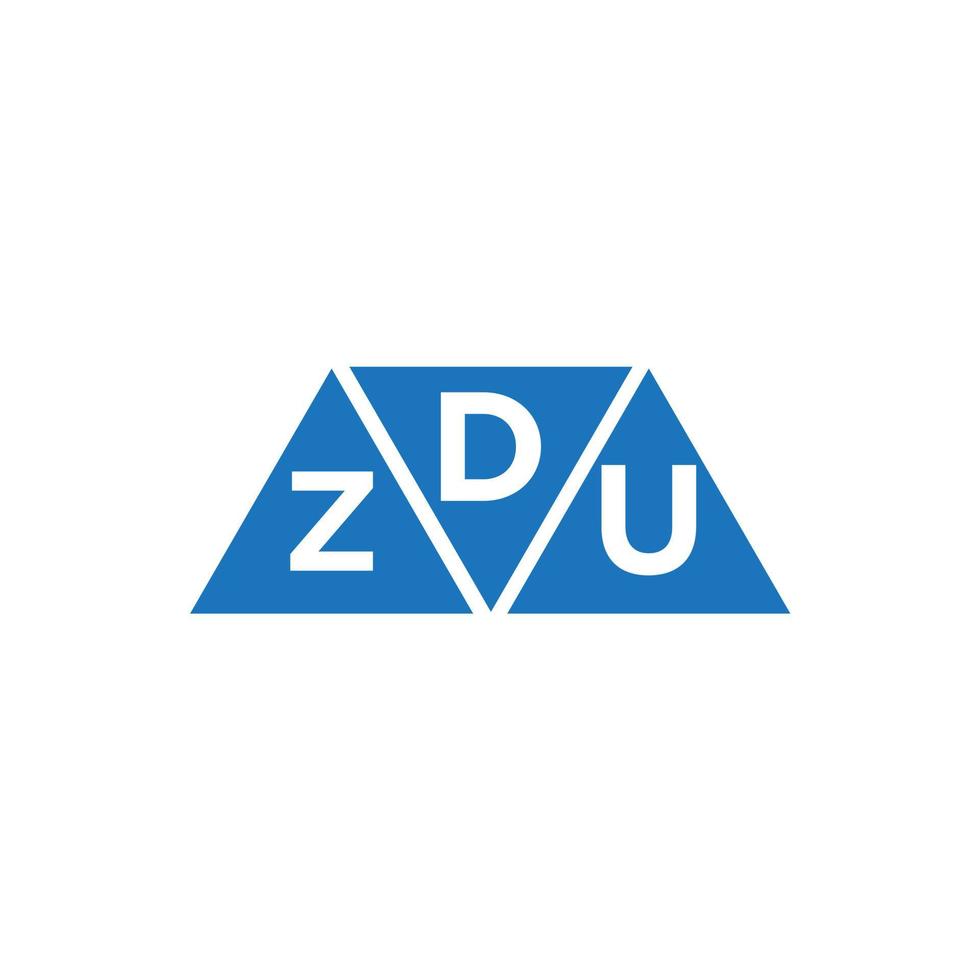 dzu driehoek vorm logo ontwerp Aan wit achtergrond. dzu creatief initialen brief logo concept. vector